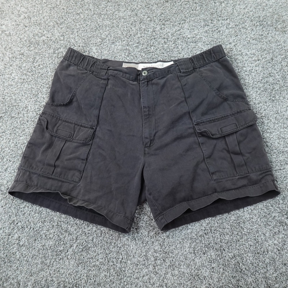 Savane Shorts Mens 40 Black Cargo Utility Elastic Waist Outdoor Work Safari Army